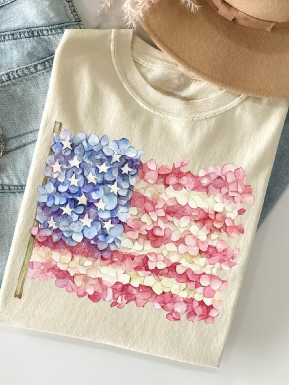 4th Of July Shirt, USA 250th Shirt, Floral Shirt Gift